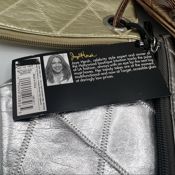 Jaye Hersh Hollywood Intuition Metallic Cosmetic Bags Pouch - Picture 8 of 9